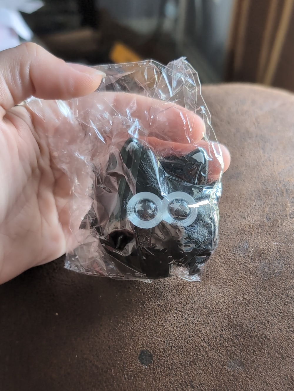 Cute Niche Black Fluff Keychain